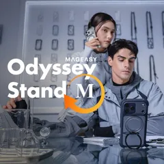 iPhone 17 Pro Max ケース クリア MagSafe対応 回転 リング スタンド 耐衝撃 スマホケース iPhone17ProMax アイフォン 17ProMax 対応 MagEasy Odyssey Stand M