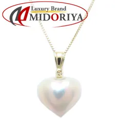 TASAKI 田崎真珠 マベパール ハート ネックレス 真珠 K18YG イエローゴールド レディース/294480【中古】【BJ】