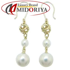 TASAKI 田崎真珠 パール ピアス 真珠4.5～8.5ミリ K18YG イエローゴールド レディース/294481【中古】【BJ】