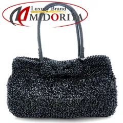 ANTEPRIMA アンテプリマ ハンドバッグ PVCワイヤーxサテン ブラック レディース/352887【中古】