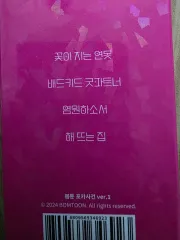 BOMTOON トレカ事件 ver 1 花イージー池 バッドキッドグッドパートナー 願い下され 해뜨는ジップ