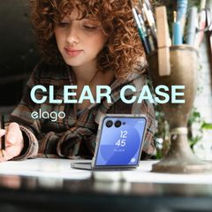 Galaxy Z Flip7 ケース クリア 耐衝撃 スマホケース ストラップホール シンプル 携帯ケース カバー GalaxyZFlip7 ギャラクシー Z Flip 7 対応 elago CLEAR CASE
