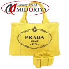PRADA プラダ カナパトート 1BG439 2Wayハンドバッグ キャンバス SOLE イエロー レディース/352910【中古】