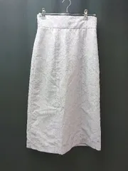 ◇ PROPORTION ファスナー レースアップ バックウエストゴム ロング タイト スカート サイズS ライトブルー レディース E  【1307260027662】