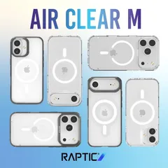 iPhone 17 ケース MagSafe 対応 耐衝撃 クリア スマホケース カメラ 保護 マグセーフ 透明 携帯ケース iPhone17 アイフォン17 対応 RAPTIC Air Clear