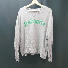 ◇ ROSIEE Vネック フロントプリント カジュアル 裾リブ 長袖 トレーナー サイズF グレー レディース E  【1307260026832】