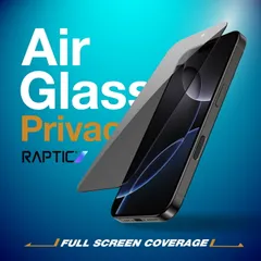 iPhone 17 Pro Max ガラスフィルム 2枚 覗き見防止 9Hガラス 保護フィルム 簡単 ガイド 付きiPhone17ProMax アイフォン 17ProMax 対応 RAPTIC Air Glass Privacy