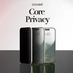 iPhone 17 Pro Max ガラスフィルム 覗き見防止 9H ガラス 保護フィルム ガイド付き フィルム iPhone17ProMax アイフォン17ProMax 対応 araree Core Privacy