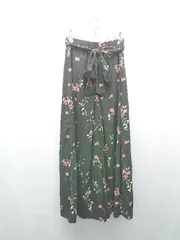 ◇ ◎ ViS ビス 花柄 ウエストゴム ポリエステル100％ ガーリー ガウチョパンツ サイズS ブラック レディース E  【1307260031874】