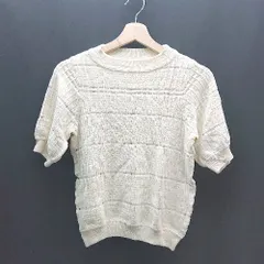 ◇ ROPE PICNIC かわいい カジュアル おしゃれ 春コーデ 半袖 ニット サイズ36 ベージュ レディース E  【1307260030204】