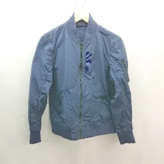 ◇ URBAN RESEARCH DOORS フロントファスナー 秋冬向け カジュアル 長袖 ジャンパー サイズM ネイビーブルー レディース E  【1307260029345】