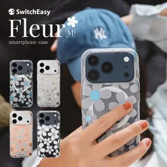 iPhone 17 Pro Max ケース クリア MagSafe 対応 花柄 おしゃれ 可愛い 耐衝撃 スマホケース iPhone17ProMax アイフォン 17ProMax 対応 SwitchEasy Fleur M