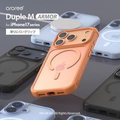 iPhone17Pro ケース MagSafe 耐衝撃 スマホケース フロスト クリア ストラップホール スマホカバー iPhone 17 Pro アイフォン17Pro 対応 araree Duple M ARMOR