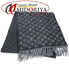LOUIS VUITTON ルイヴィトン マフラー エシャルプ モノグラム グラディエント M71607 ブラック グレー レディース/181770【中古】
