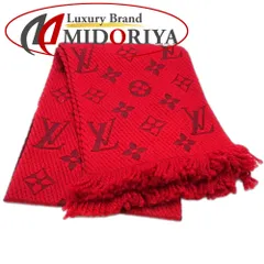 LOUIS VUITTON ルイヴィトン マフラー エシャルプ ロゴマニア M72432 レッド レディース/181771【中古】