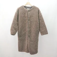 ◇ FREAK'S STORE フロントボタン 無地 大人カジュアル シンプル 長袖 ボアジャケット 表記なし ブラウン レディース E  【1307260036534】