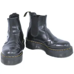 本物 ドクターマーチン Dr.Martens 2976 チェルシーブーツ サイドゴアブーツ ブーツ UK8 レザー ブラック メンズ 靴 シューズ 中古  