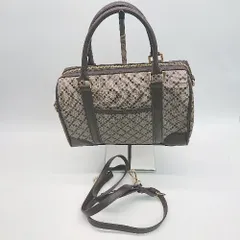 ◇ LOWRYS FARM ローリーズファーム チェック柄 シンプル オシャレ カジュアル ショルダーバッグ ブラウン レディース E  【1307260043099】