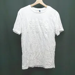 ◇ H&M DIVIDED エンボス加工 クルーネック 薄手 シンプル オシャレ ストレッチ 半袖 Tシャツ サイズS ホワイト メンズ E  【1307260042979】