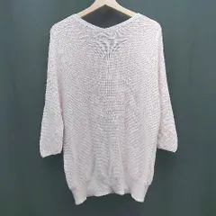 ◇ INDIVI インディヴィ Vネック シンプル 薄手 ニット かわいい 長袖 カットソー 表記なし ピンク レディース E  【1307260049275】