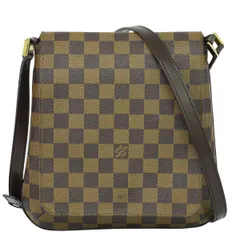 本物 ルイヴィトン LOUIS VUITTON LV ミュゼット サルサ ロング ダミエ エベヌ ショルダーバッグ ポシェット ブラウン N51300 ビトン バッグ 中古  