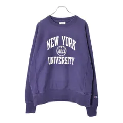 Champion チャンピオン REVERSE WEAVE リバースウィーブ スウェット カレッジ NEW YORK パープル(メンズ M)中古 古着 X0145