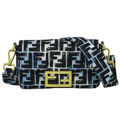 本物 フェンディ FENDI ズッカ バケット ジョシュア ヴィーダス コラボ 2WAY ショルダーバッグ ベルトバッグ ナイロン マルチカラー バッグ 中古  