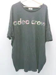 ◇ RCWB Ｔシャツ 迷彩 カモフラ ビック オーバー カジュアル 半袖 ミニ丈 ワンピース サイズFREE ブラック レディース E  【1307260053142】