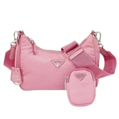 本物 プラダ PRADA Re-Edition 2005 2WAY ショルダーバッグ ハンドバッグ ポシェット ナイロン ピンク バッグ 中古  
