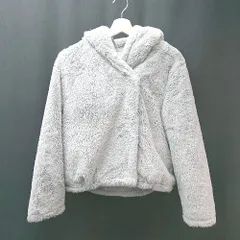 ■ AZUL BY MOUSSY フロントボタン ボア素材 ショート丈 秋冬 長袖 ブルゾン サイズS グレー レディース E  【1307260058727】のサムネイル