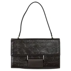 本物 サルヴァトーレ フェラガモ Salvatore Ferragamo ガンチーニ柄 ショルダーバッグ レザー ブラウン Gancini バッグ 中古  