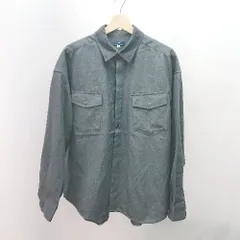 ◇ ITEMS オーバーサイズ カジュアル フロントボタン シンプル 長袖 シャツ サイズM グレー メンズ E  【1307260062373】のサムネイル