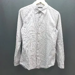 ◇ ◎ EDIFICE チェック柄 フロントボタン カジュアル おしゃれ 長袖 シャツ 表記なし パープル メンズ E  【1307260062205】