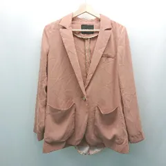 ◇ URBAN RESEARCH シンプル オフィス 無地 オフィスカジュアル 長袖 ジャケット サイズfree オレンジ レディース E  【1307260063387】