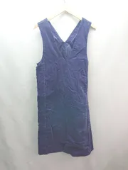 ◇ live in comfort ジャンパースカート スエード vネック スリット ロング丈 ワンピース サイズM ブルー レディース E  【1307260067798】のサムネイル