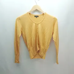 ◇ indivi セーター ニット 羽織り フロントボタン カジュアル 長袖 カーディガン サイズ05 オレンジ レディース E  【1307260068665】