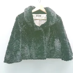 ◇ INGNI フロントボタン モコモコ ふわふわ ガーリー 冬向け 長袖 ボアジャケット サイズM ブラック レディース E  【1307260070668】