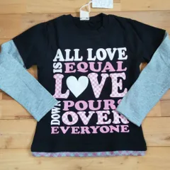 334 130cm 女の子 裏起毛厚手長袖 T シャツ 未使用品