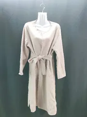 ◇ ◎ green label relaxing ノーカラー スリット アウター カジュアル 無地 長袖 コート サイズ38 ベージュ レディース E  【1307260073799】