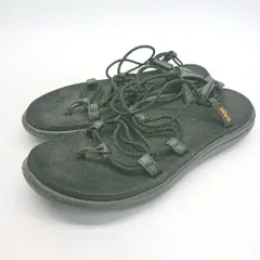 ◇ Teva テバ ゴムストラップ 夏物 涼しげ カジュアル ロゴワンポイント サンダル 表記なし ブラック レディース E  【1307260072853】