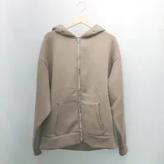 ◇ classical elf フーディー ジップアップ カジュアル ベーシック 羽織り 長袖 パーカー サイズXL ブラウン レディース E  【1307260079036】
