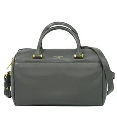 本物 サンローラン SAINT LAURENT ベイビーダッフル 2WAY ショルダーバッグ ハンドバッグ ポシェット レザー グレー 533481 バッグ 中古  