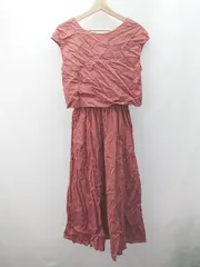 ◇ ViS キレイめ 大人っぽい シンプル 無地 かわいい ロング ワンピース サイズF レッド系 レディース E  【1307260080537】