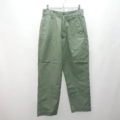 ◇ GLOBAL WORK ファスナーあり 無地 カジュアル おしゃれ ストレートパンツ サイズM グリーン レディース E  【1307260080513】