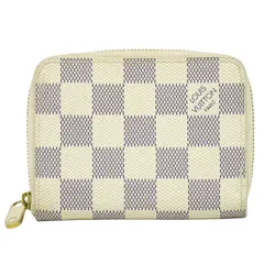 本物 ルイヴィトン LOUIS VUITTON LV ジッピーコインパース ダミエ アズール コインケース 小銭入れ ホワイト グレー N63069 ビトン 財布 ウォレット 中古 