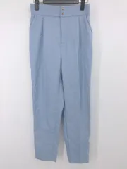 ◇ ◎ ●未使用● vis-`a-vis タグ付き 大人女子 タック バックゴム スラックス パンツ サイズM ブルー系 レディース P  【1308010001024】