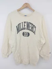 ◇ RUSSELL ATHLETIC ラッセルアスレティック プリント カレッジ 長袖 トレーナー サイズM ライトベージュ レディース P  【1308010001925】のサムネイル