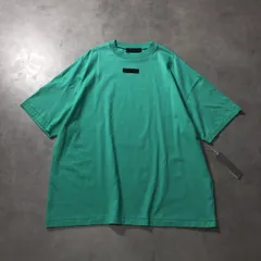 GQ4478◇FOG ESSENTIALS：ラバーロゴパッチ半袖Tシャツ◇L◇グリーン系 フィアオブゴッド エッセンシャルズ タグ付き