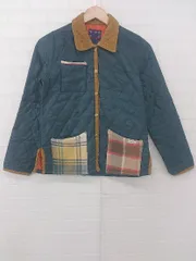 ◇ OLD BETTYS コーデュロイ キルティング 切替 長袖 ジャケット ネイビー キャメル マルチ レディース P  【1308010004070】