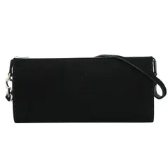 本物 サルヴァトーレ フェラガモ Salvatore Ferragamo ガンチーニ ショルダーバッグ スエード レザー ブラック Gancini バッグ 中古  